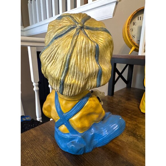 Universal Statuary Corp. 1974 10" Boy and Puppy Statue - Picture 3 of 8